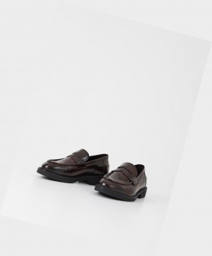 Vagabond Alex W Women Loafers Dark Brown | 37092-OSEJ