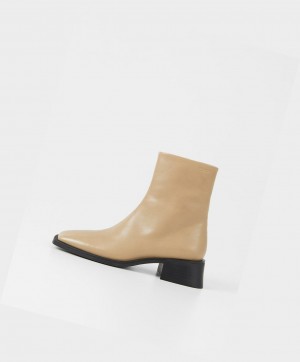 Vagabond Blanca Women Ankle Boots Beige | 51928-WVCL