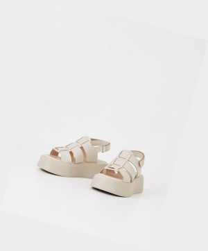 Vagabond Courtney Women Platform Sandals White | 46710-AUHX