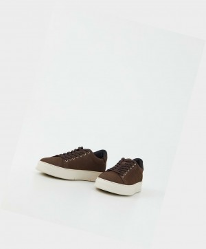 Vagabond John Men Sneakers Dark Brown | 39846-IPQD