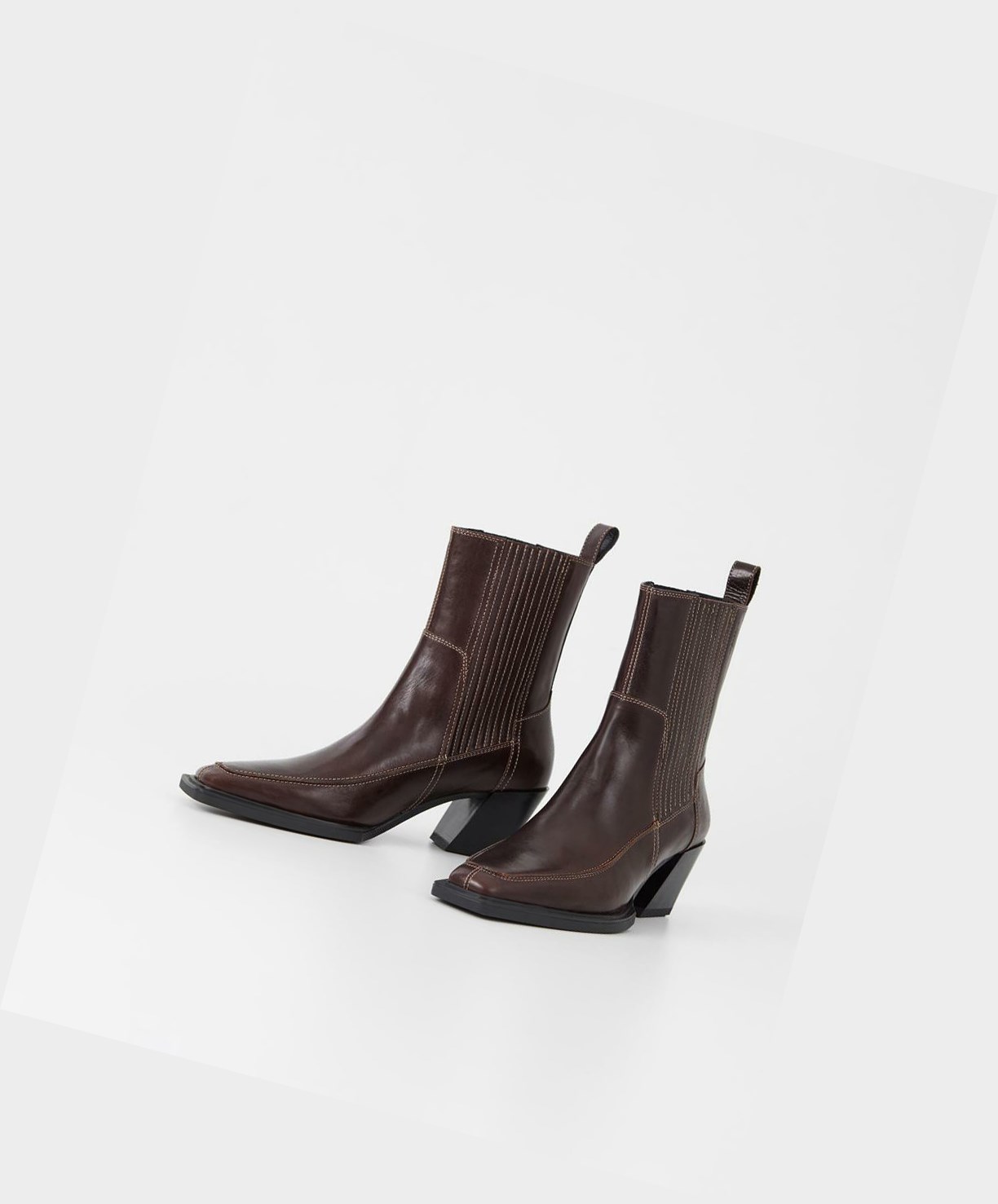 Vagabond Alina Women Chelsea Boots Dark Brown | 86072-XCNJ