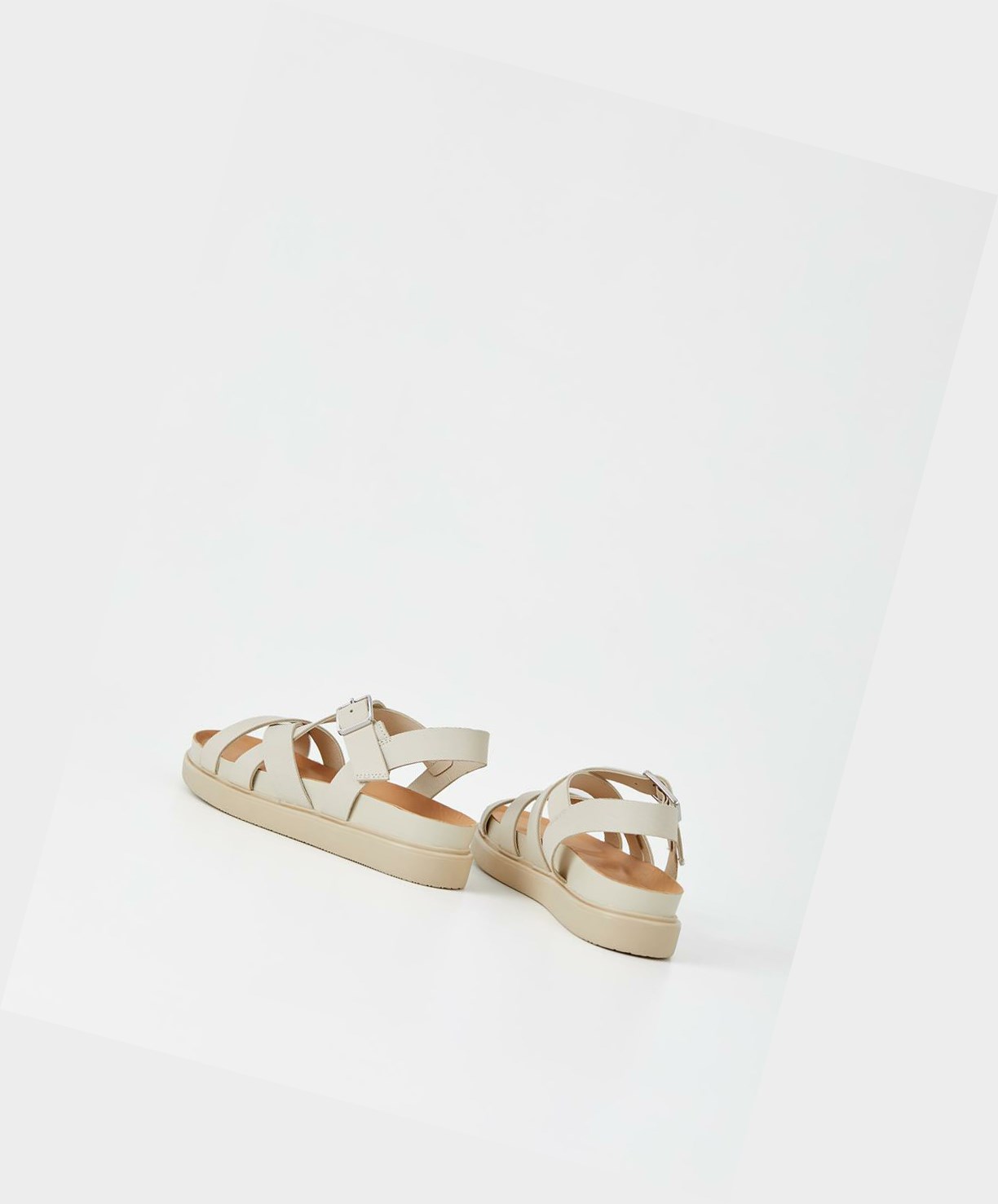 Vagabond Erin Women Platform Sandals White | 84325-ESWT