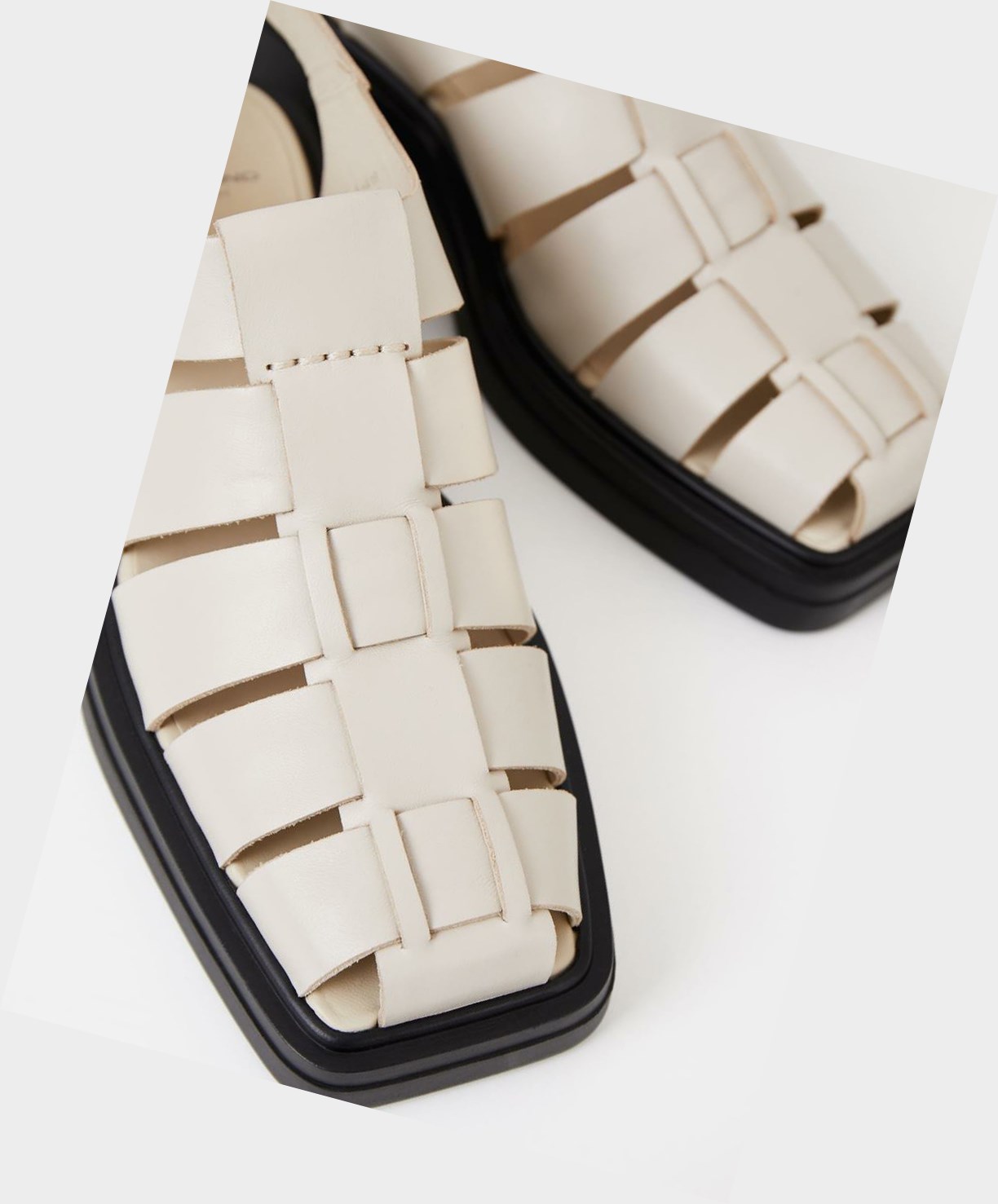 Vagabond Eyra Women Platform Sandals White | 20186-KZMY