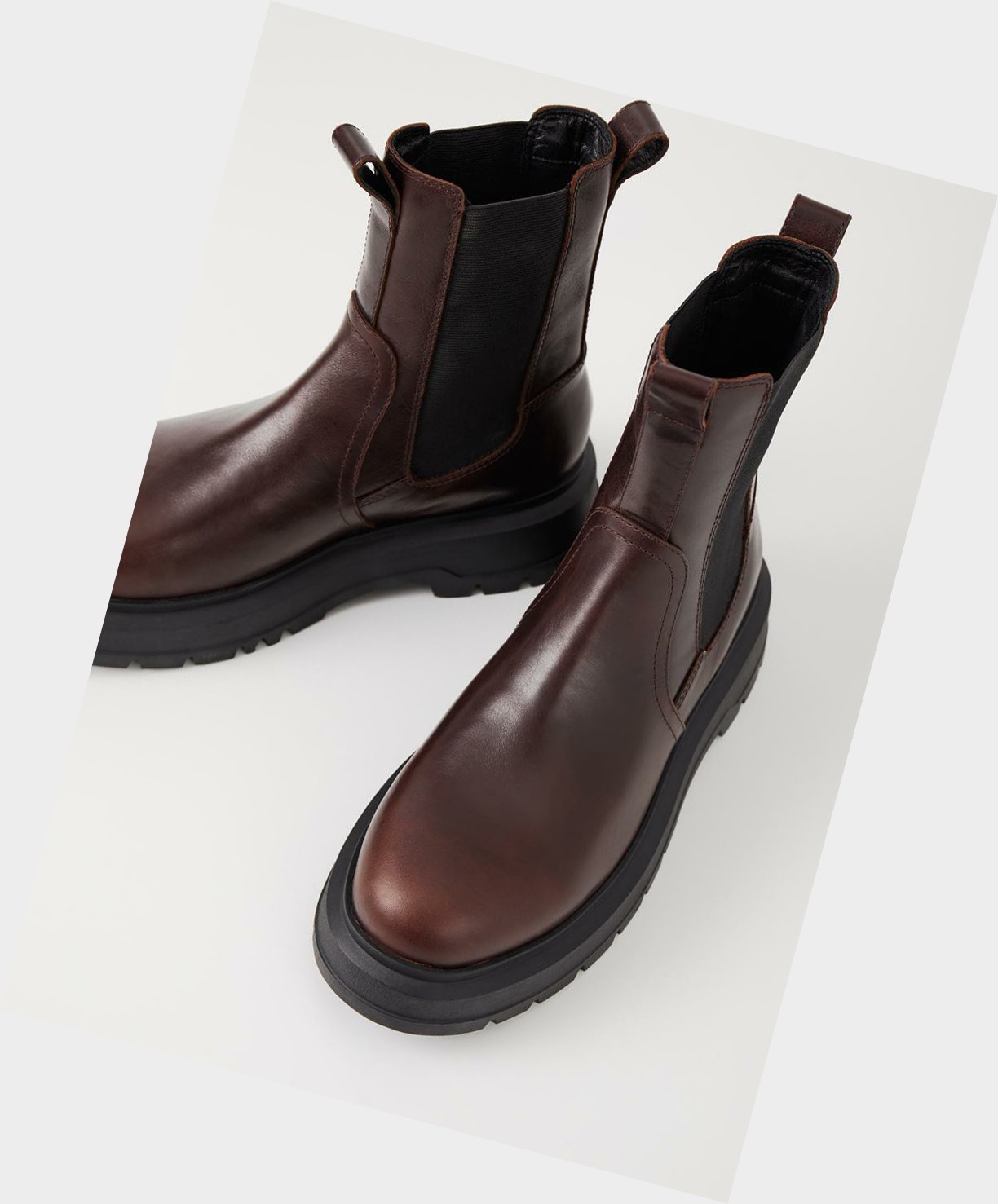 Vagabond Jeff Men Chelsea Boots Dark Brown | 21684-LCFR