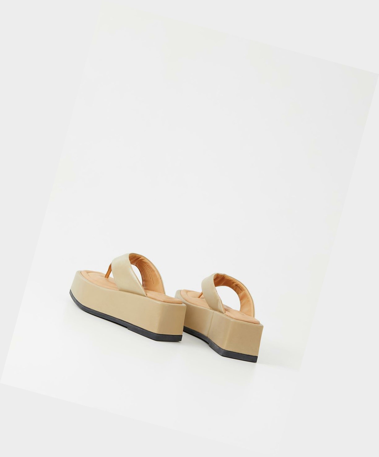 Vagabond Juno Women Platform Sandals Beige | 98307-NIGQ